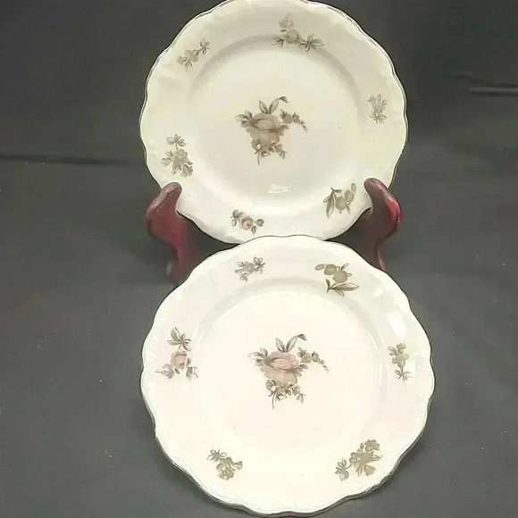 Johann Havilland Sepia Rose 6" Cake/bread Plate Set of two. - Picture 1 of 3